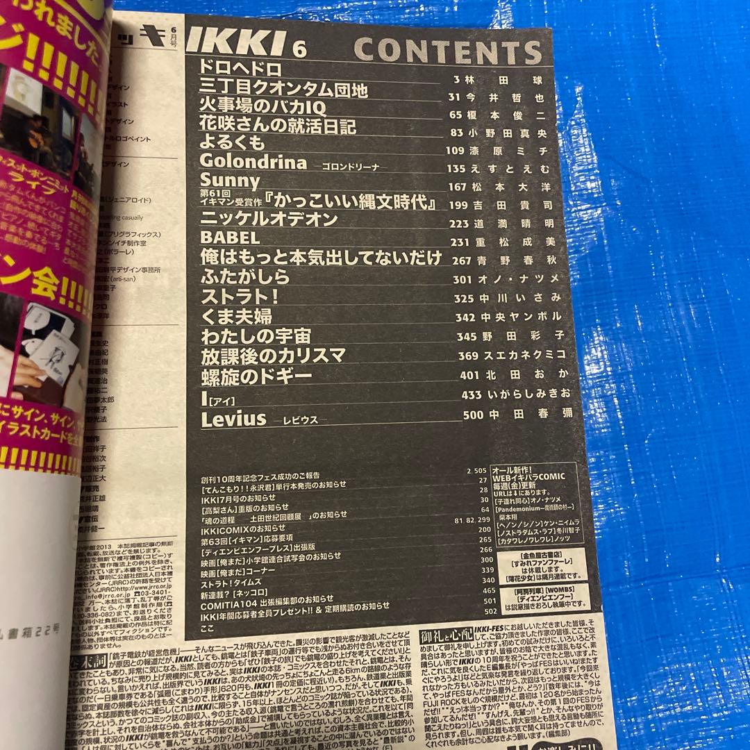 月刊IKKI 月刊イッキ 2013年6月号 ドロヘドロ掲載 青年漫画雑誌