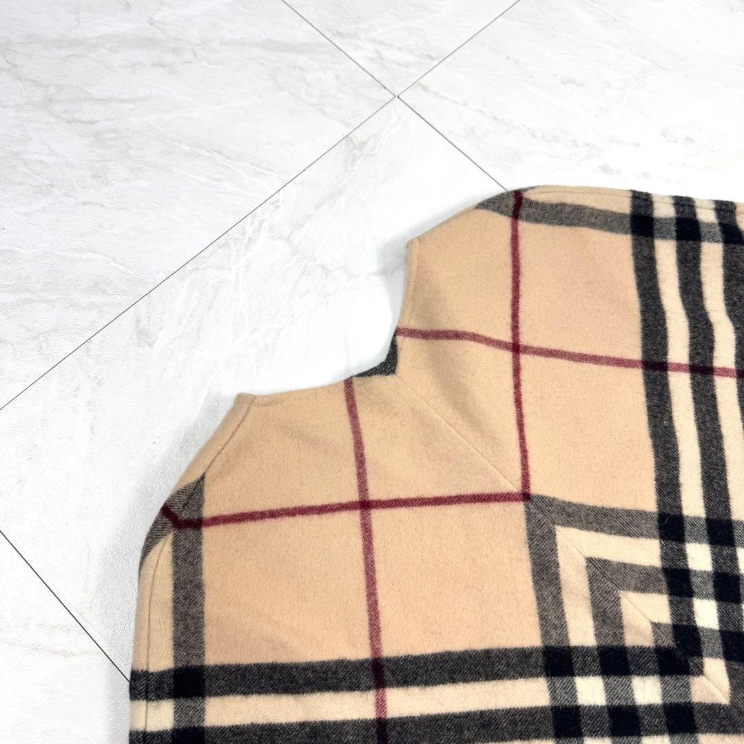 極美品 バーバリーロンドン ウール ポンチョ ケープ ノバチェック メガチェック