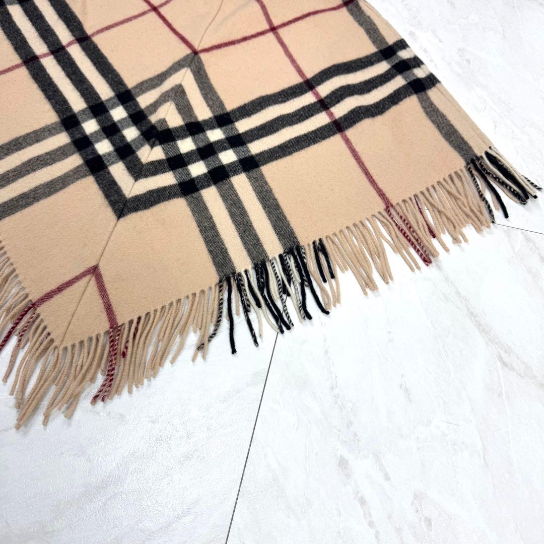 極美品 バーバリーロンドン ウール ポンチョ ケープ ノバチェック メガチェック