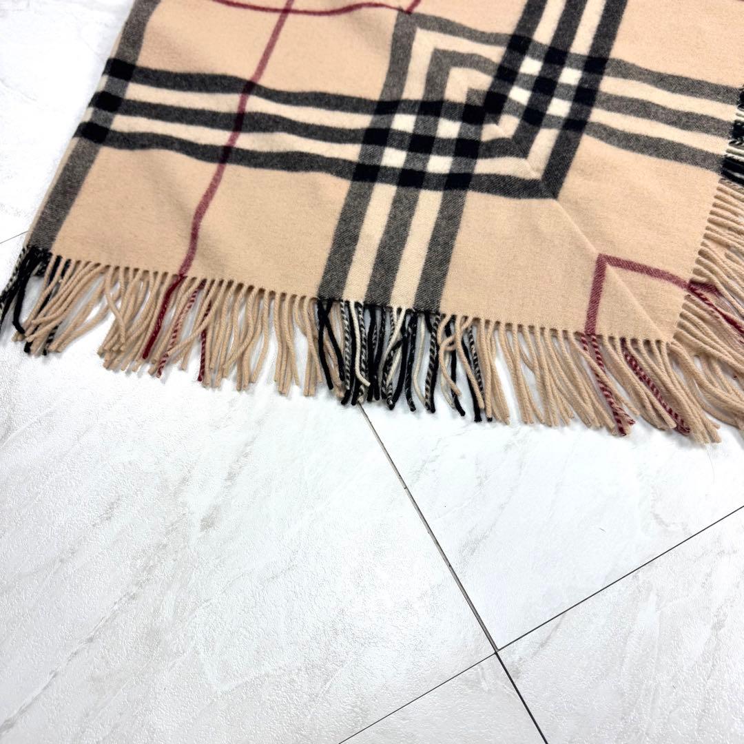 極美品 バーバリーロンドン ウール ポンチョ ケープ ノバチェック メガチェック