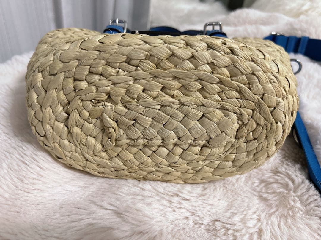 COACH かごバッグ ブルー系