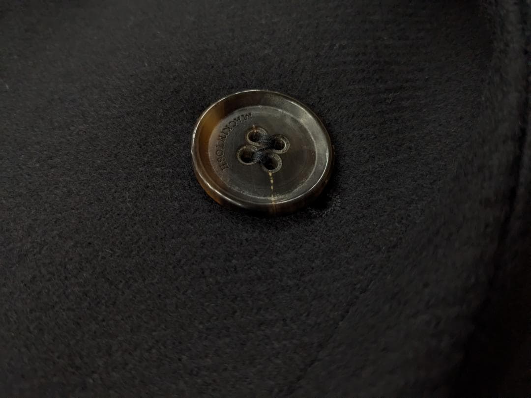 マッキントッシュ/チェスターコート肉厚滑らかウール/裏地ブランドロゴ刺繍/英国製