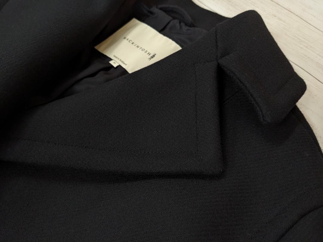 マッキントッシュ/チェスターコート肉厚滑らかウール/裏地ブランドロゴ刺繍/英国製