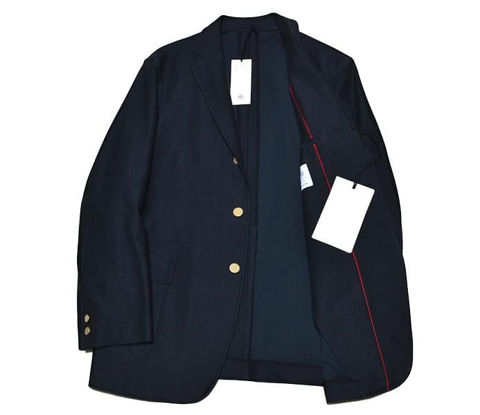【新品】限定コラボ L 特価 ジェイプレス×カネマサフィル 金ボタン紺ブレザー