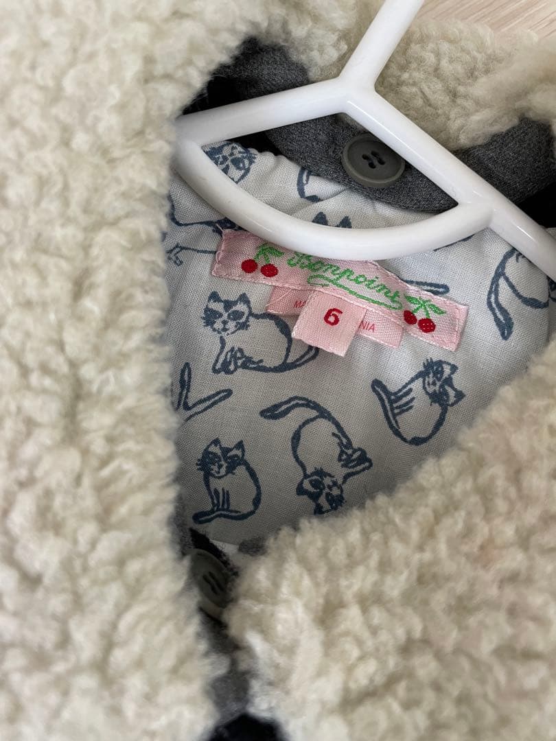 ボンポワン　2018aw ネイビーウールコート6A