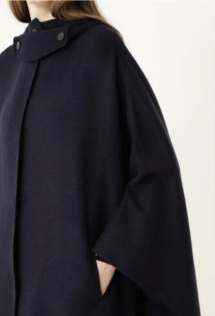 LE PHILウールサテンリバーコート