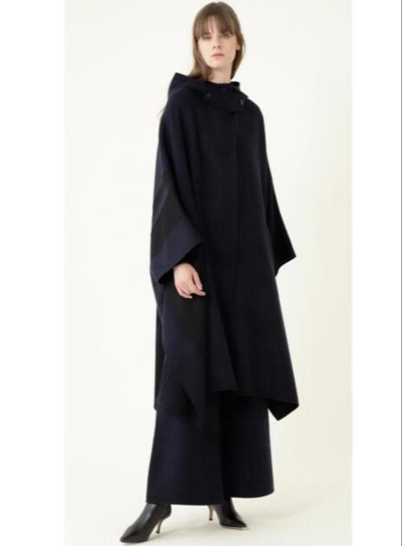 LE PHILウールサテンリバーコート