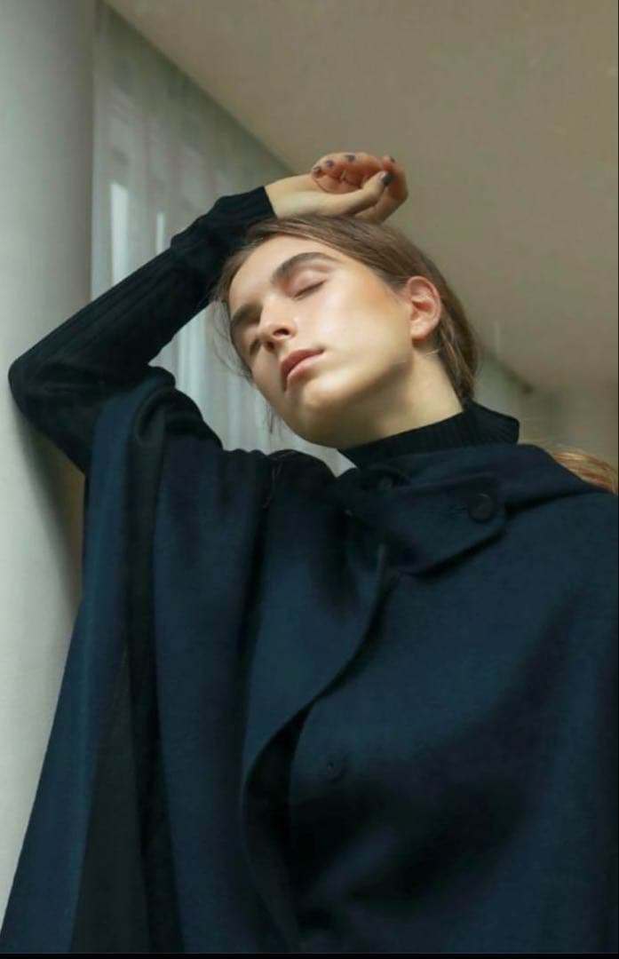 LE PHILウールサテンリバーコート