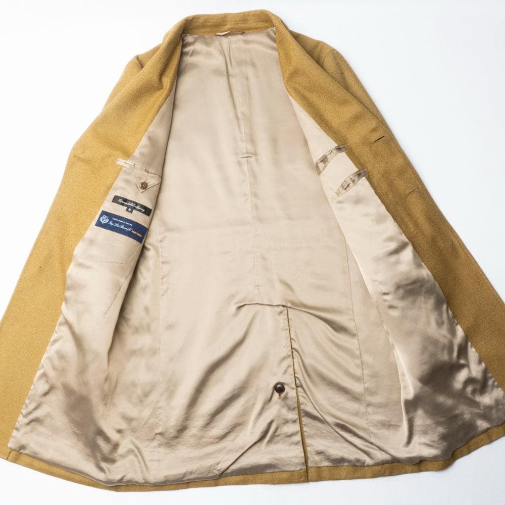 ロロピアーナ生地『アローズGLR』チェスターコート M メンズ 管理1214