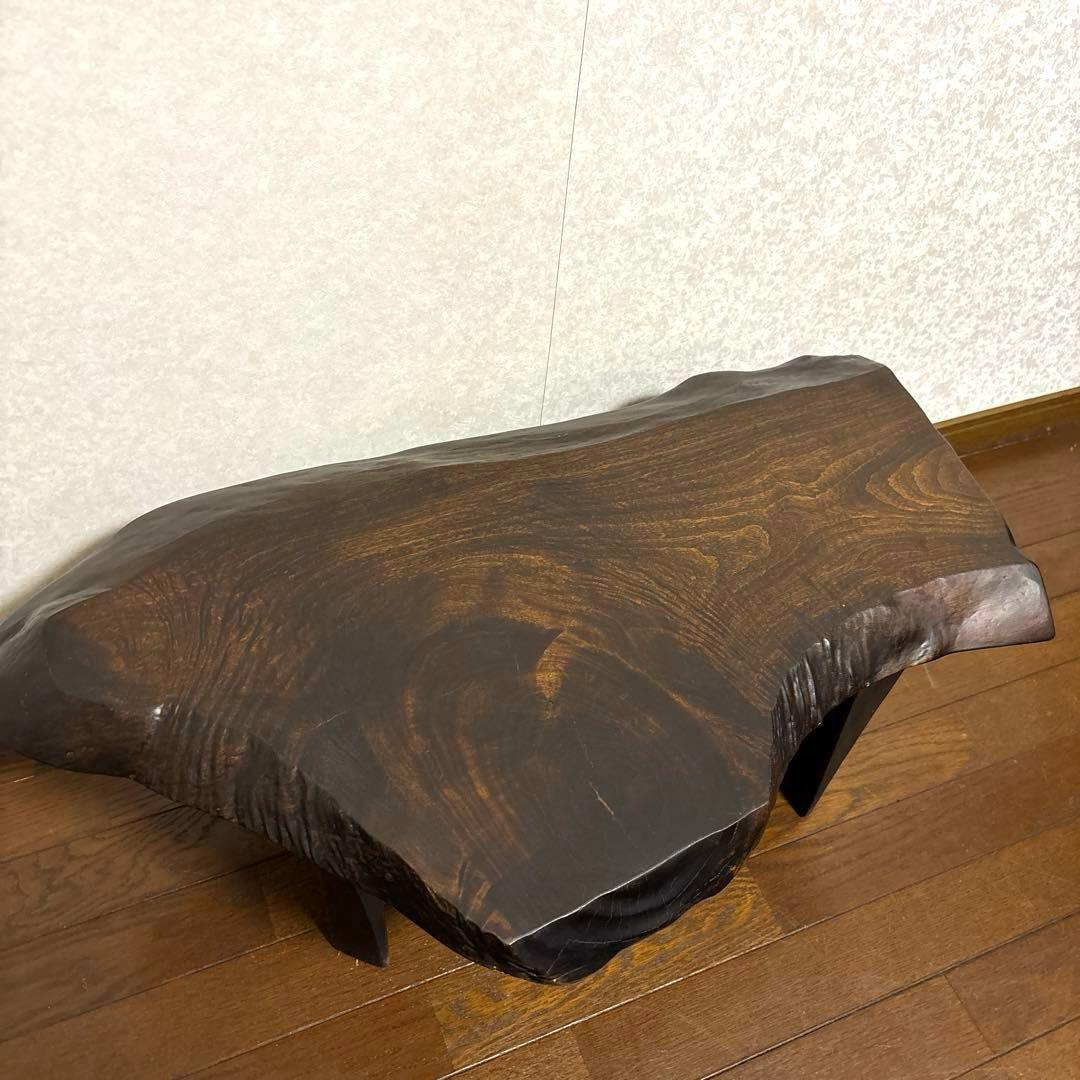 【美品】一枚板 サイドテーブル スツール 用途多数