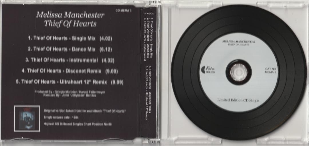 Melissa Manchester　Thief Of Hearts　貴重 CD