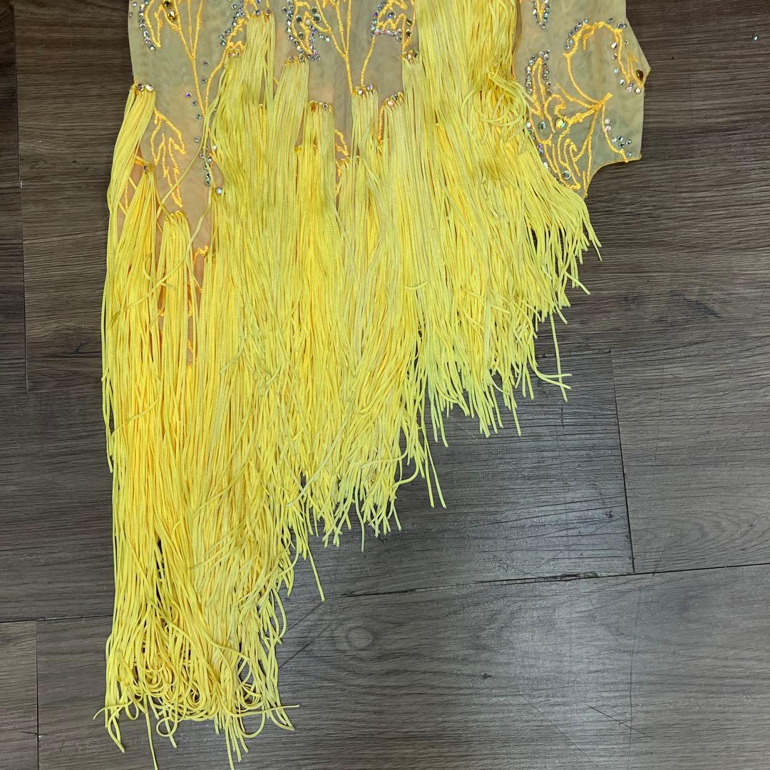 2.3 Choice London 社交ダンス ラテンドレス 黄色 フリンジ