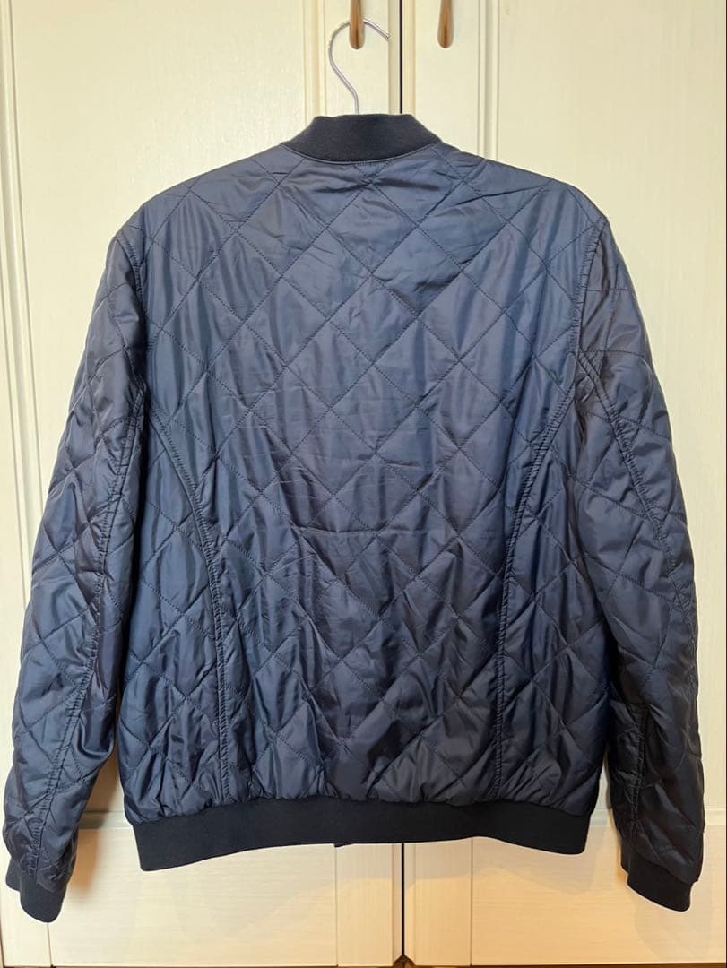 ポロラルフローレン　ネイビー キルティングジャケット　刺繍ロゴ