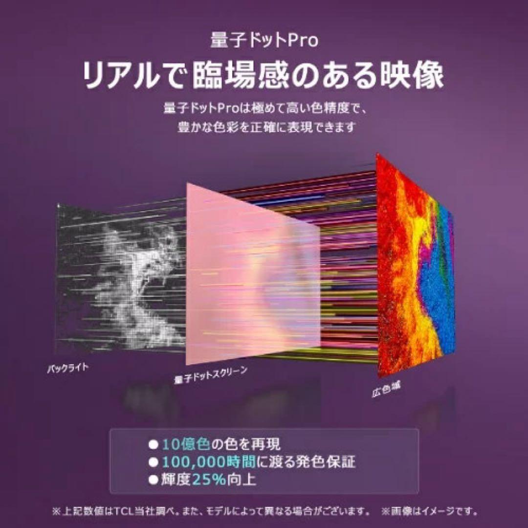 【未使用】2025年モデル TCL 75C61B 75インチ 4K液晶テレビ