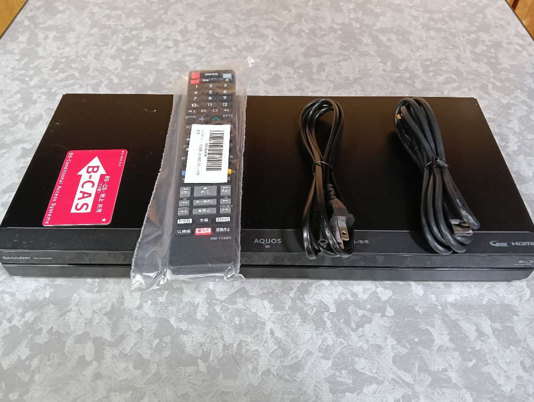 SHARP AQUOS ブルーレイレコーダー BD-NW520 新品リモコン付