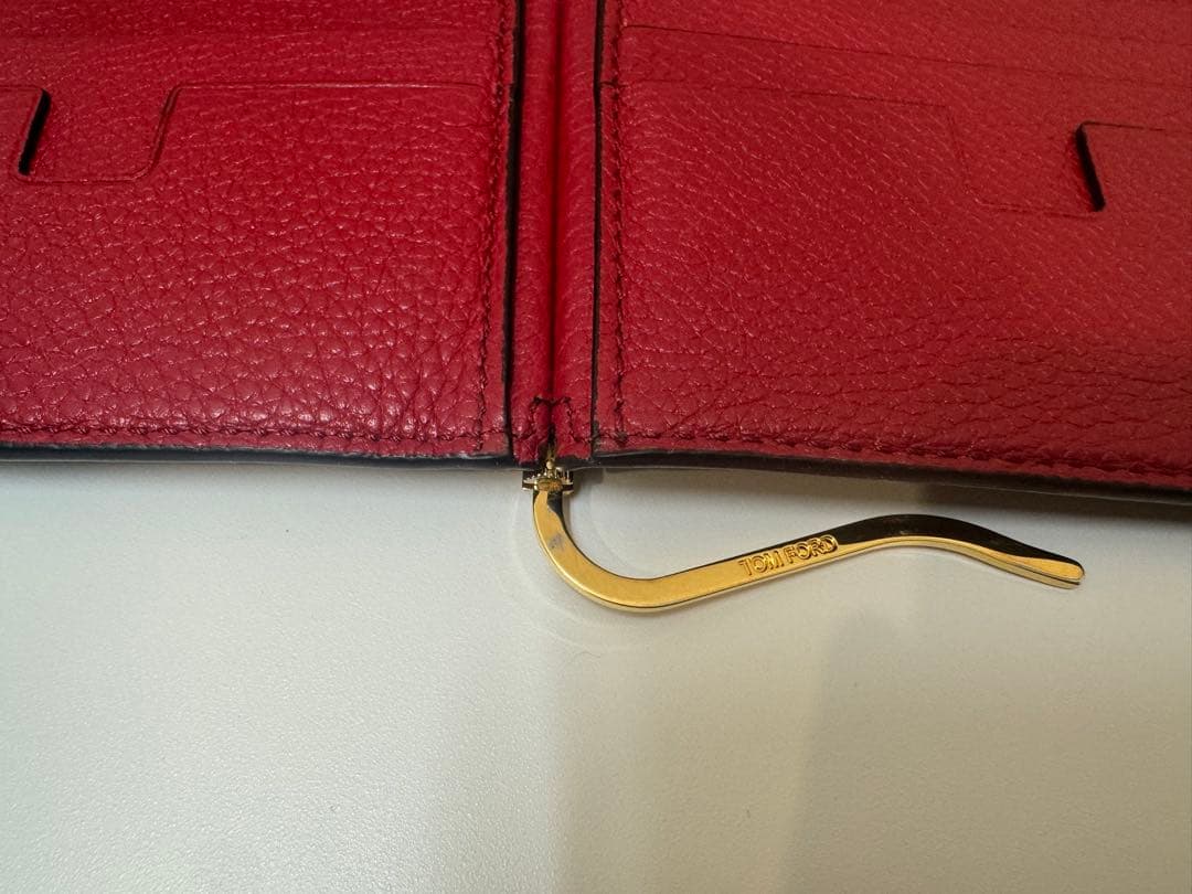 ケイコ★TOM FORD 黒 レザー マネークリップ