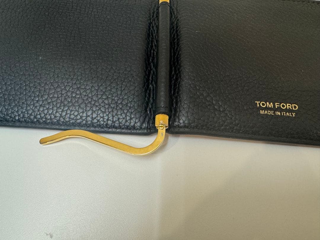 ケイコ★TOM FORD 黒 レザー マネークリップ