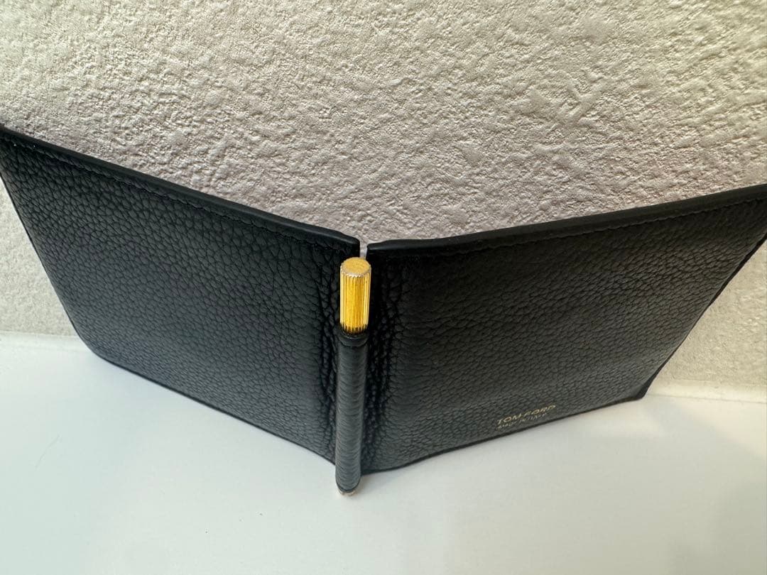 ケイコ★TOM FORD 黒 レザー マネークリップ