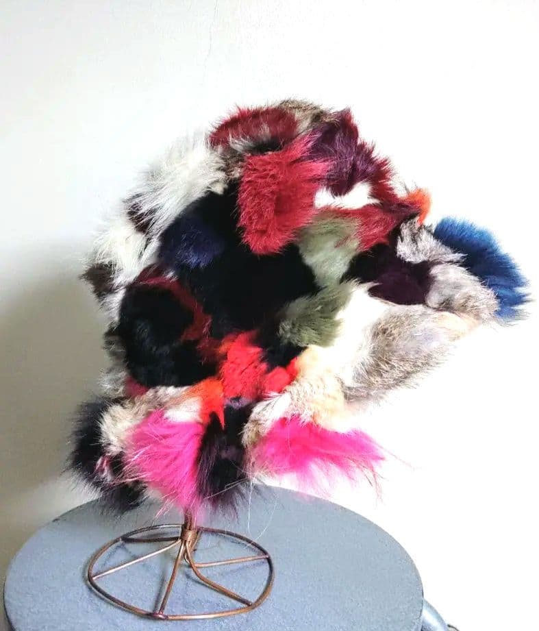 ★ファーハット★　●リアルファー●　♂クレイジーパターン♀