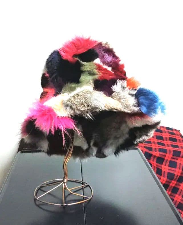 ★ファーハット★　●リアルファー●　♂クレイジーパターン♀