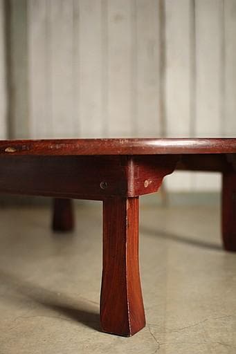 木製の丸テーブル　ちゃぶ台