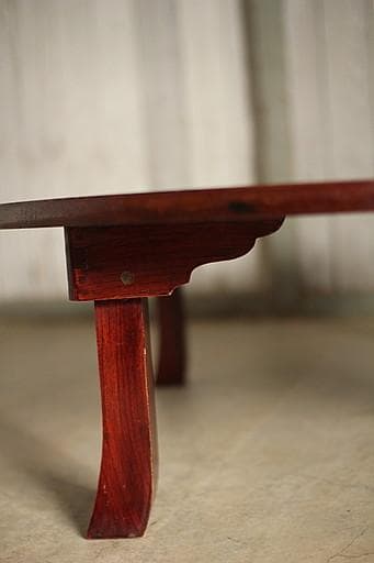 木製の丸テーブル　ちゃぶ台