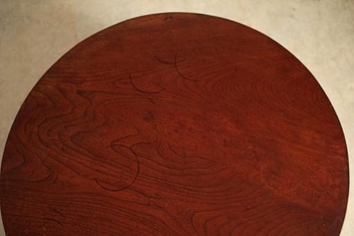 木製の丸テーブル　ちゃぶ台