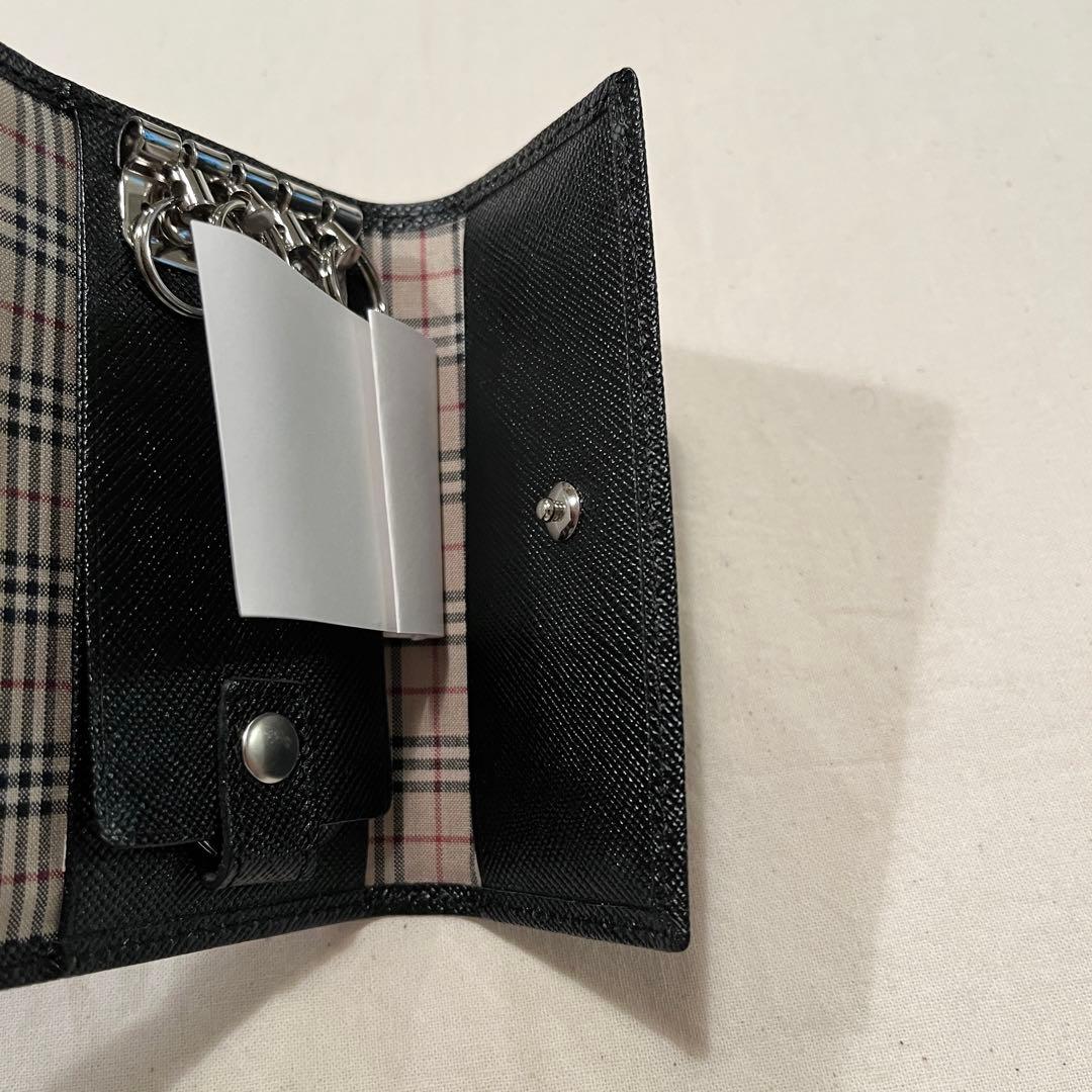 【超レア★新品未使用★人気ノバチェック】バーバリー キーケース★レザー★ブラック