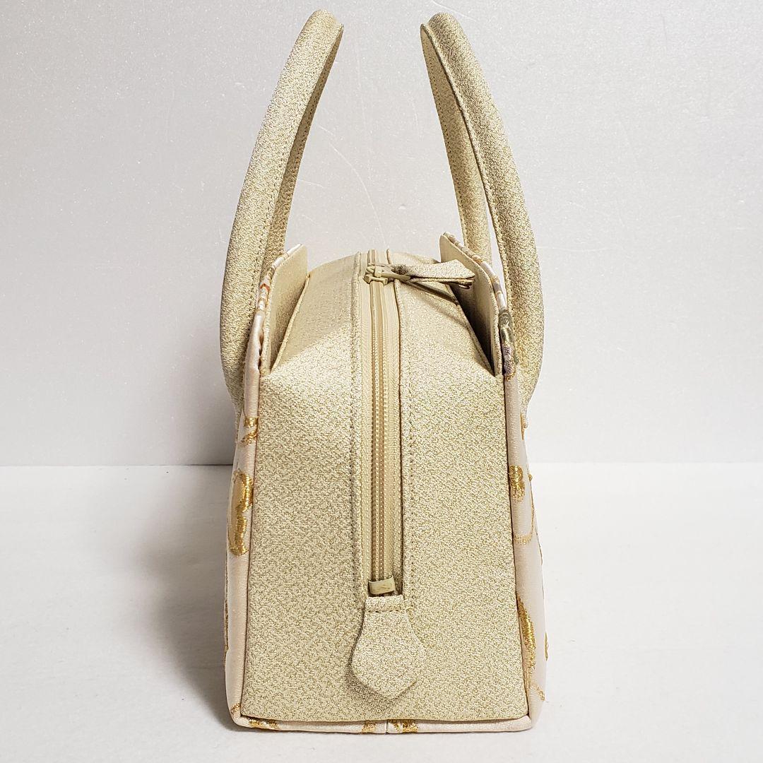 (3101)新品 正絹 利休バッグ 日本製 西陣織 帯地 和装用 あおりバッグ