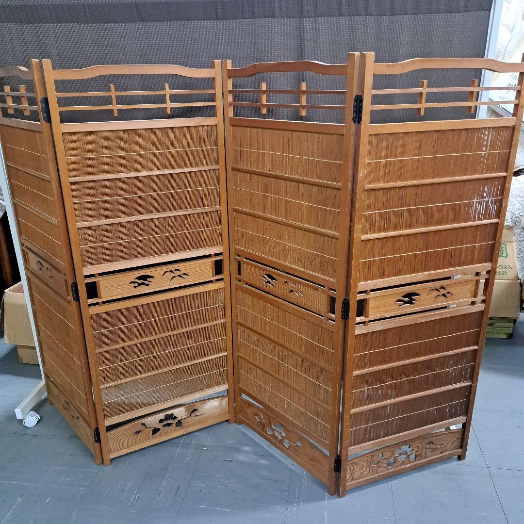 ♡木製４つ折りパーテーション昭和レトロ♡