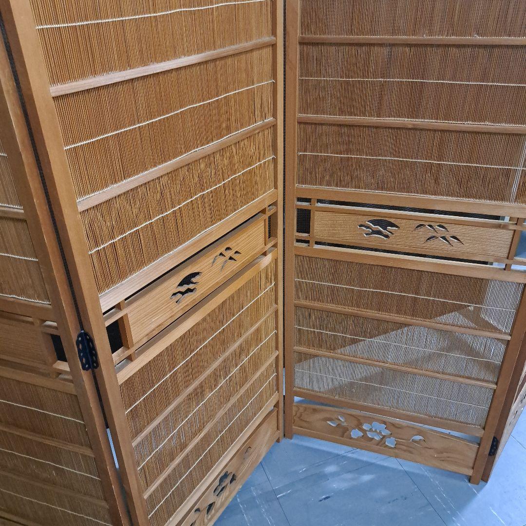 ♡木製４つ折りパーテーション昭和レトロ♡