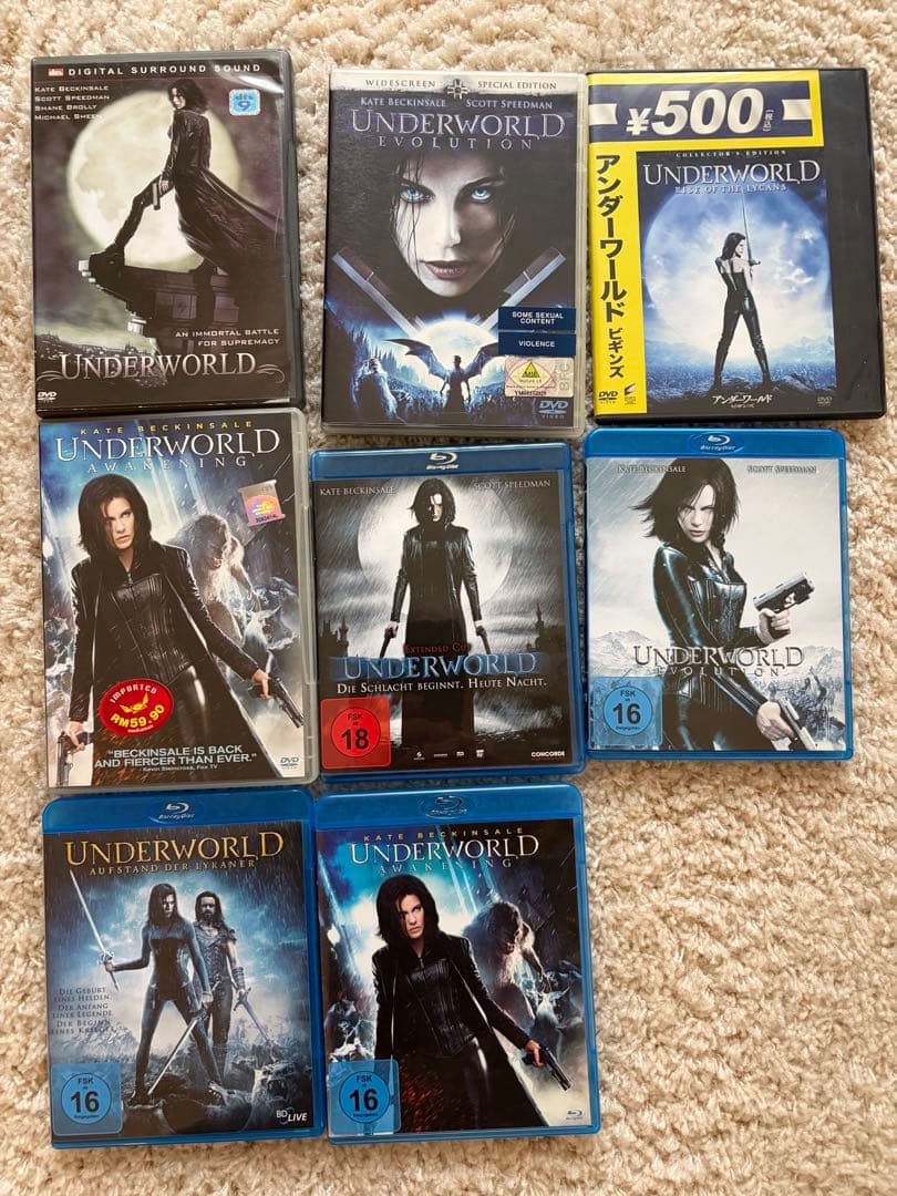 Underworld DVDと Blu-ray の8枚組セット