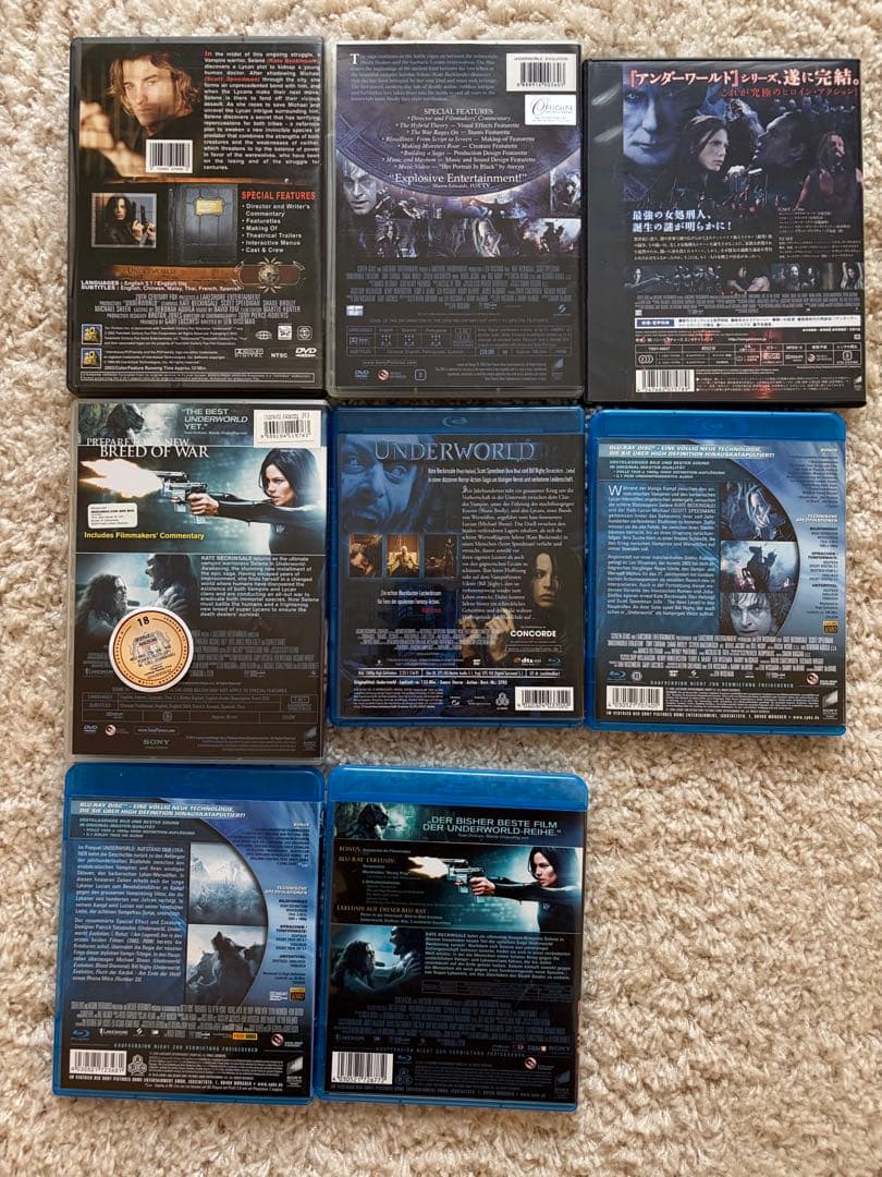 Underworld DVDと Blu-ray の8枚組セット