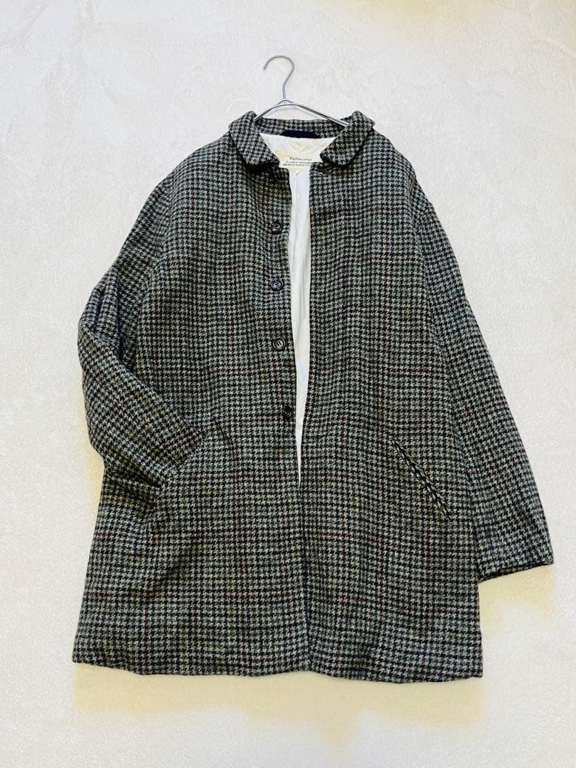 ヴェリテクール チェック ウールジャケットコート 日本製 税込45,360円