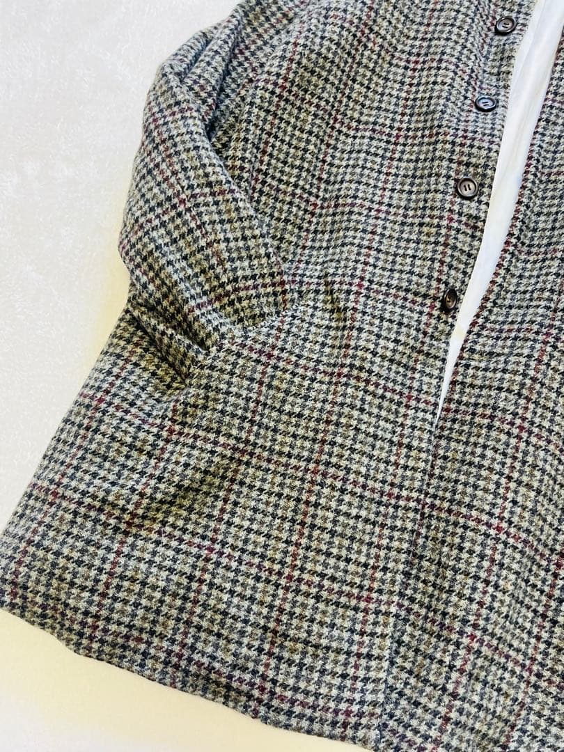 ヴェリテクール チェック ウールジャケットコート 日本製 税込45,360円