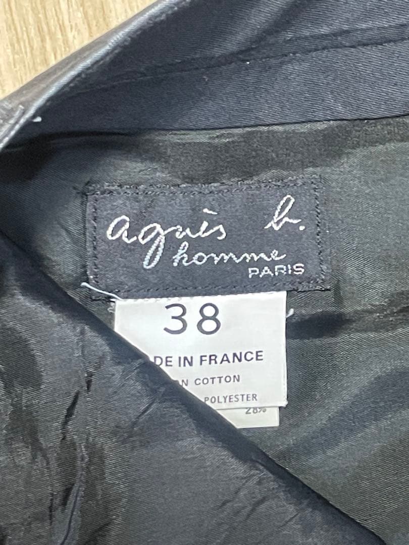 agnes b. homme PARIS コットンポリグレースラックス