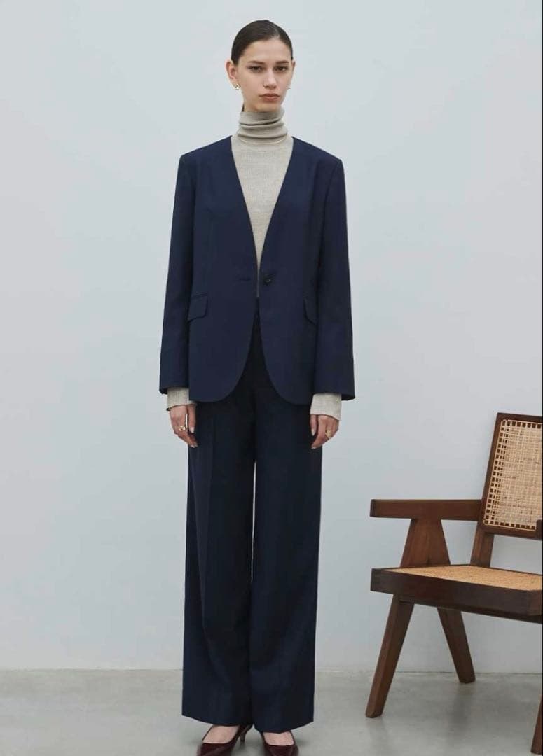 SAYAKADAVIS フォレストグリーン ノーカラージャケット