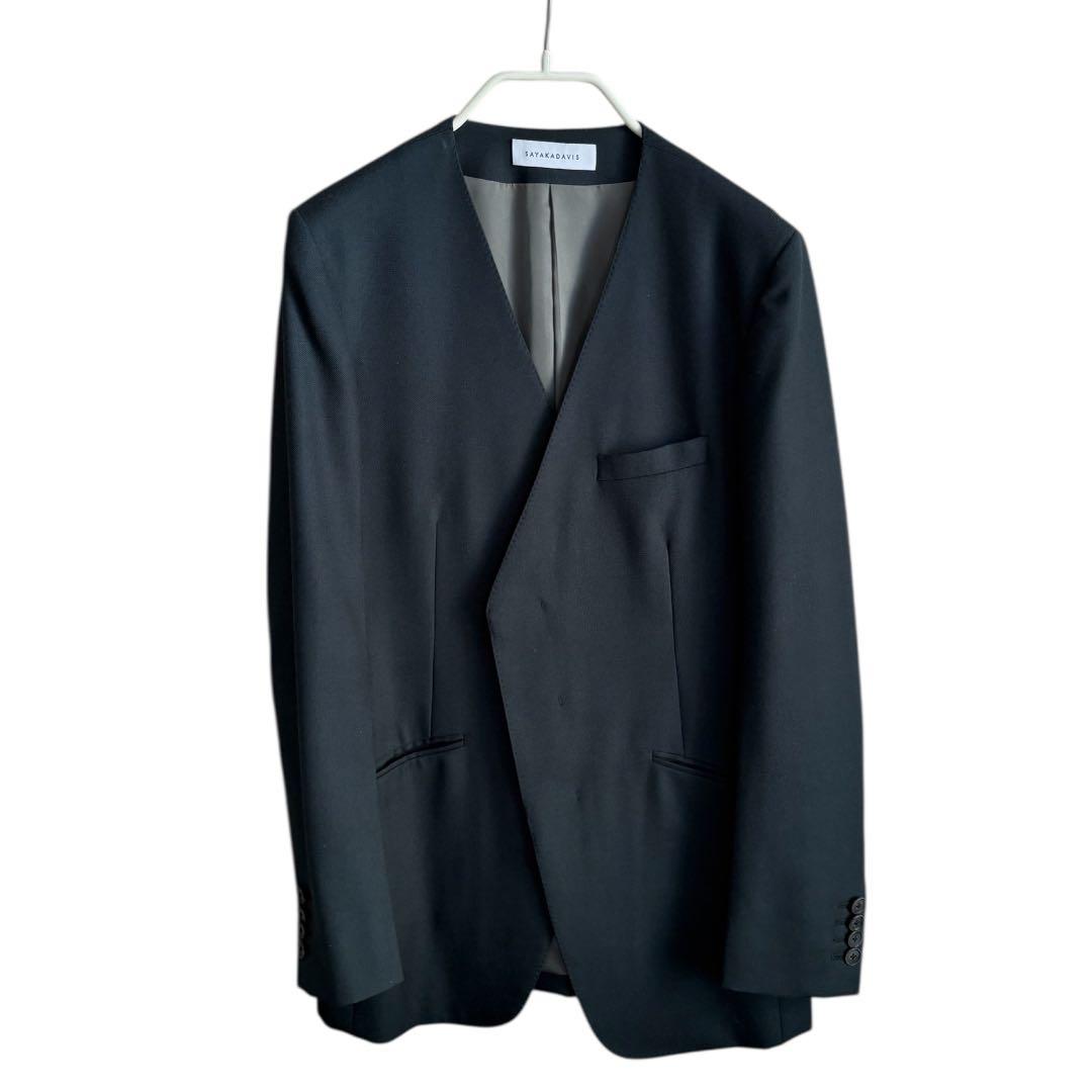 SAYAKADAVIS フォレストグリーン ノーカラージャケット