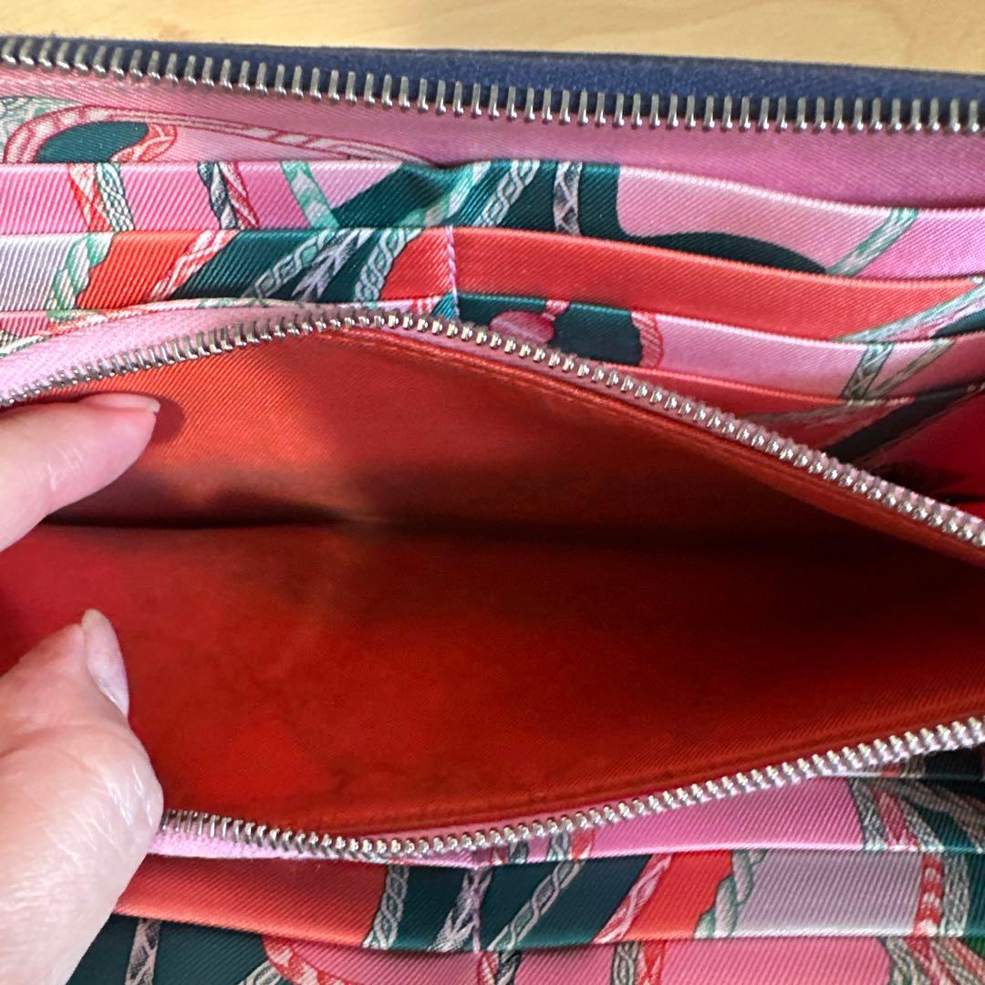 シルクイン　長財布　エルメス