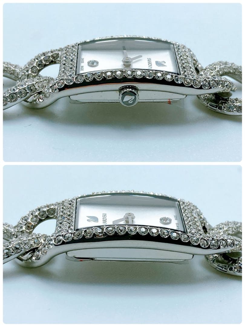 565 スワロフスキー　カクテルウォッチ　シルバー　現行　腕時計