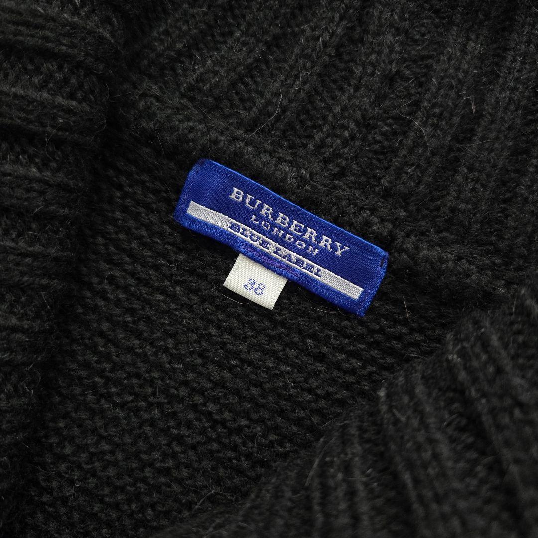 BURBERRY BLUE LABEL ポンチョ 38 ブラック 黒