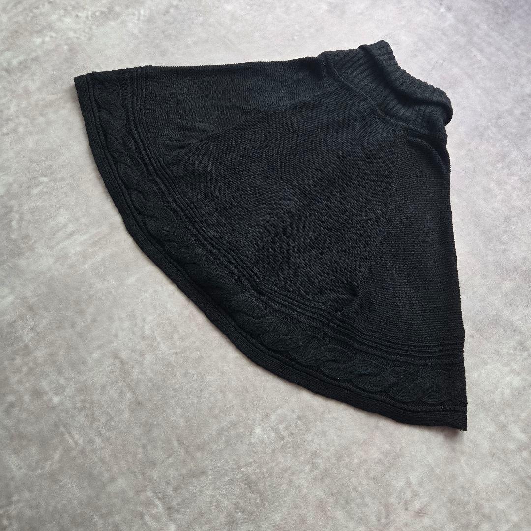 BURBERRY BLUE LABEL ポンチョ 38 ブラック 黒