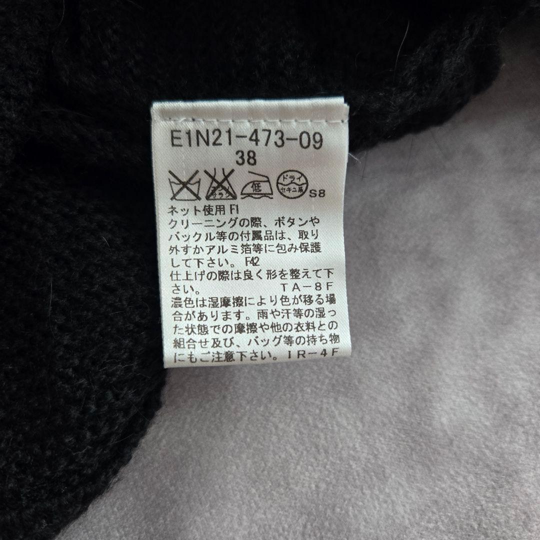 BURBERRY BLUE LABEL ポンチョ 38 ブラック 黒