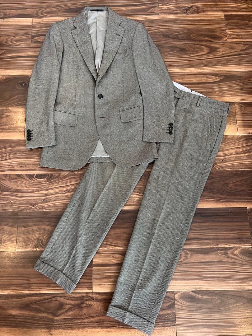 TOMORROWLAND スーツ グレー バーズアイ size 44