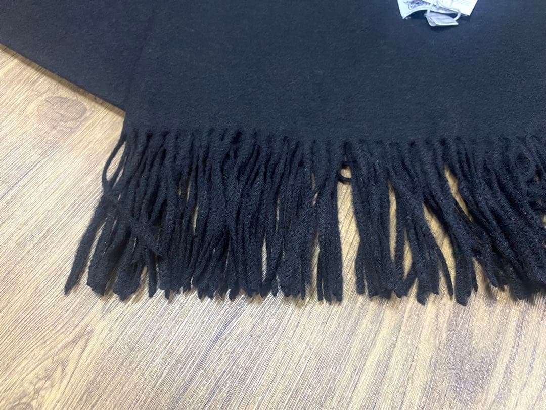 ジョンストンズ オブエルガン カシミヤ100％ 大判 ストール ブラック