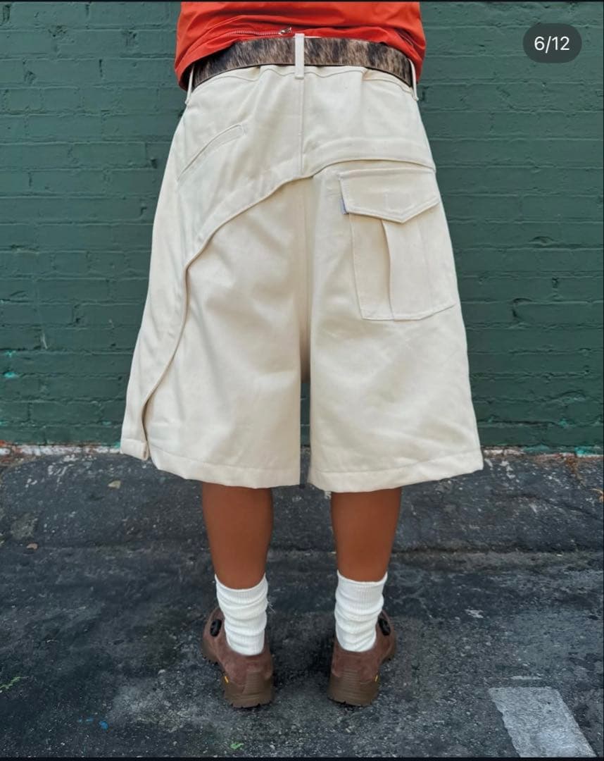 パンツ 194 Pleated 5-Pocket Short Natural