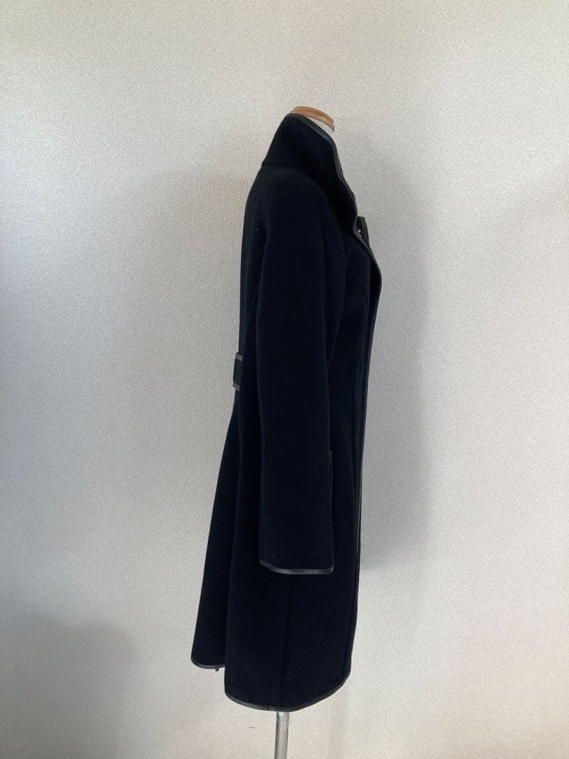 EPOCA エポカウール毛アンゴラコート美品希少ロング丈 M金ボタンポケット