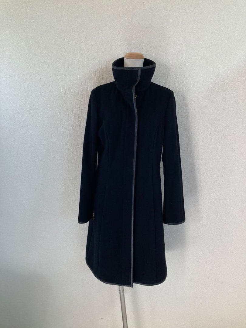 EPOCA エポカウール毛アンゴラコート美品希少ロング丈 M金ボタンポケット