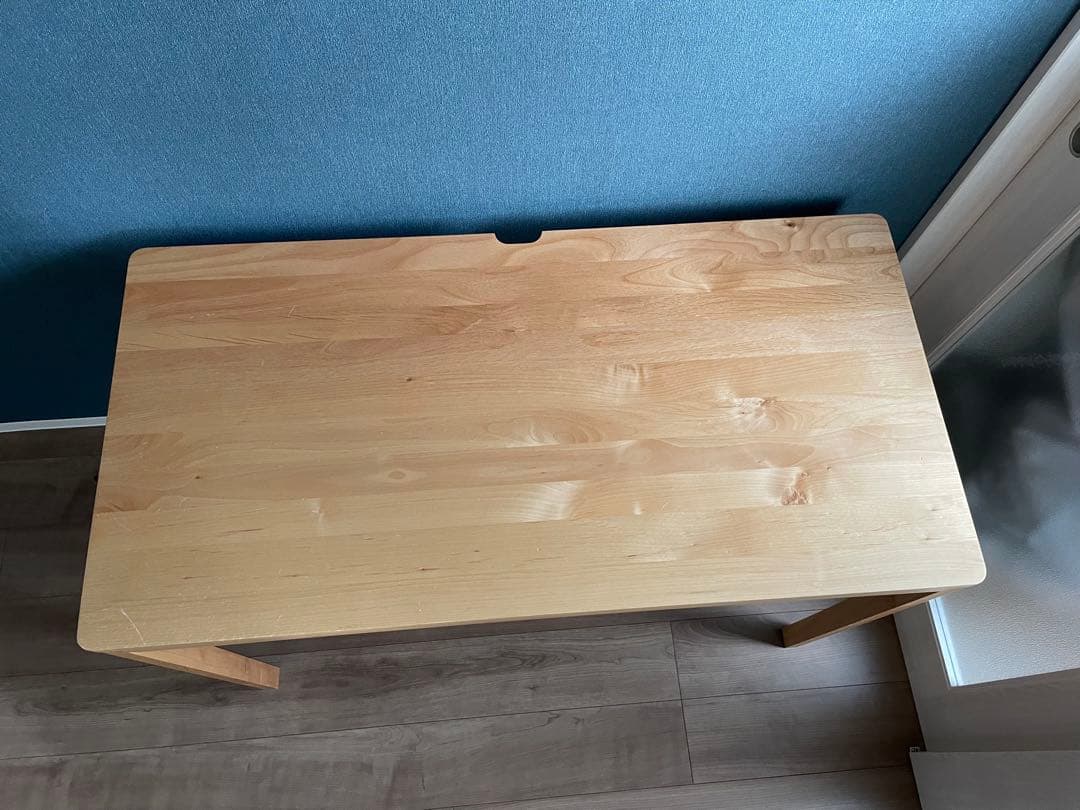 堀田木工☆天然木　軽量デスク　作業台　机　木製デスク 事務机　在宅　学習机