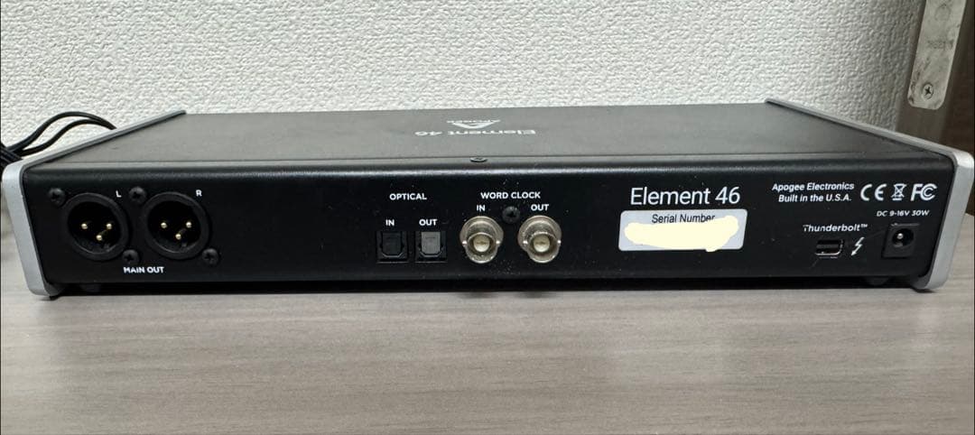 オーディオIF APOGEE ELEMENT 46(TB変換アダプタ+ケーブル付